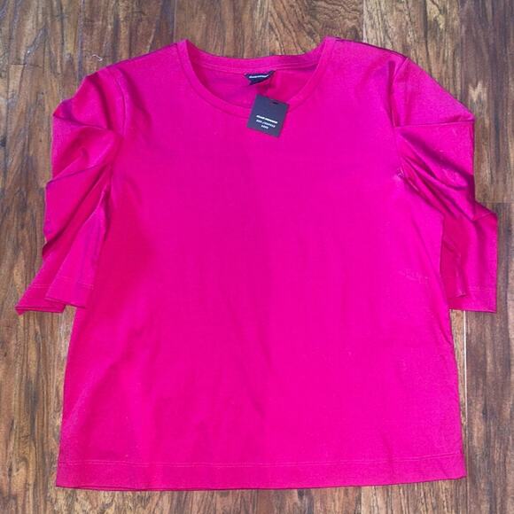 CLUB MONACO Parelle Puff Sleeve Tee Top *Fuchsia Pink* M Medium - Picture 1 of 4